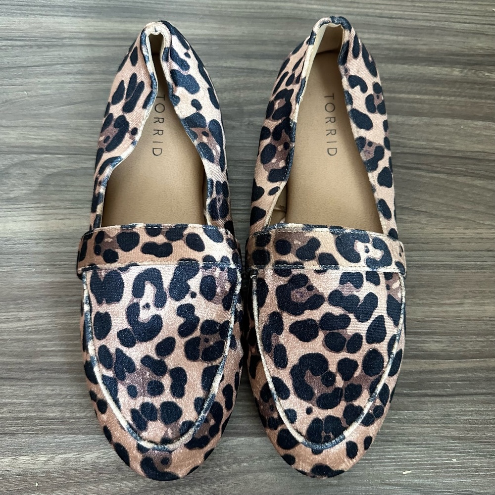 Torrid Women's 1903-1905742  Cheetah Print Slip On Loafers Size 8 W